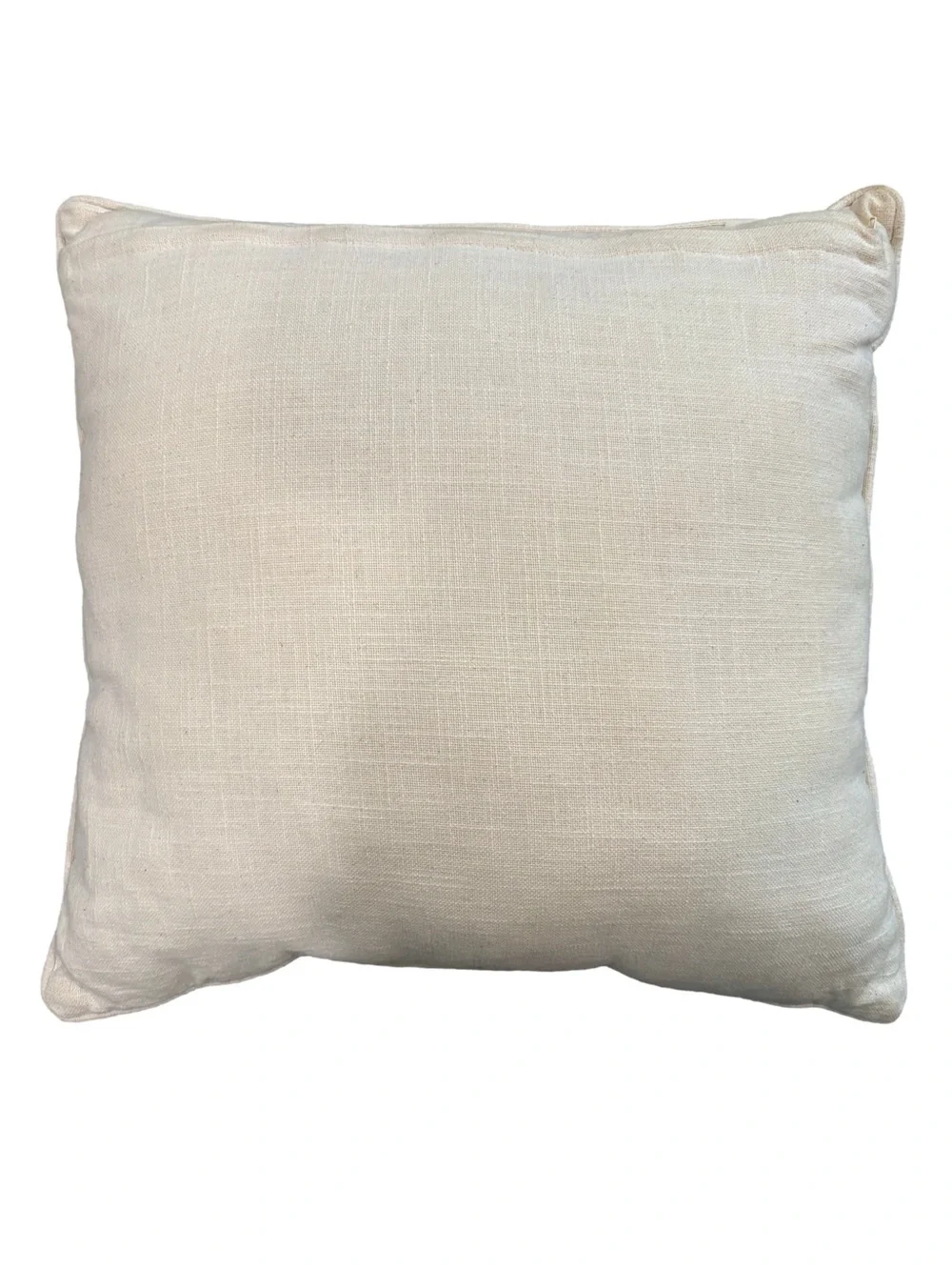 Embroidered Floral Throw Pillow. Fall square texture accent autumn orange green
